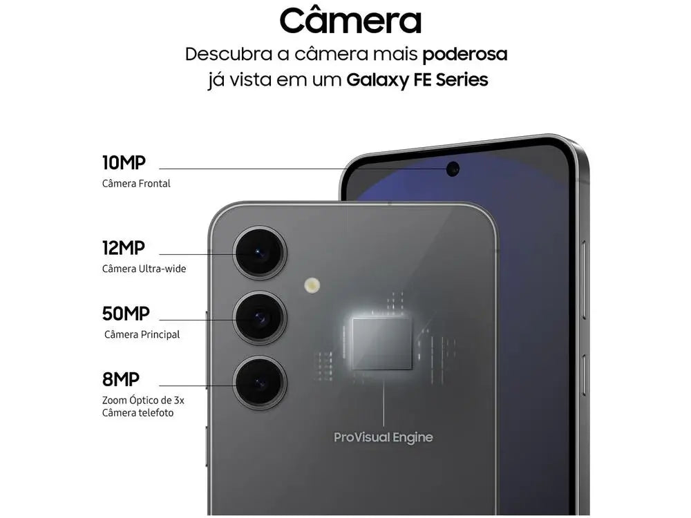 Smartphone Samsung Galaxy S24 FE 128GB Grey 5G 8GB RAM 6,7 "Camera. Triple + Selfie 10MP