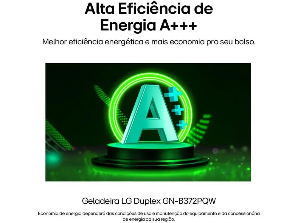 LG Frost Free White Duplex 375L GN-B372PQW - 220V Refrigerator/Cooler