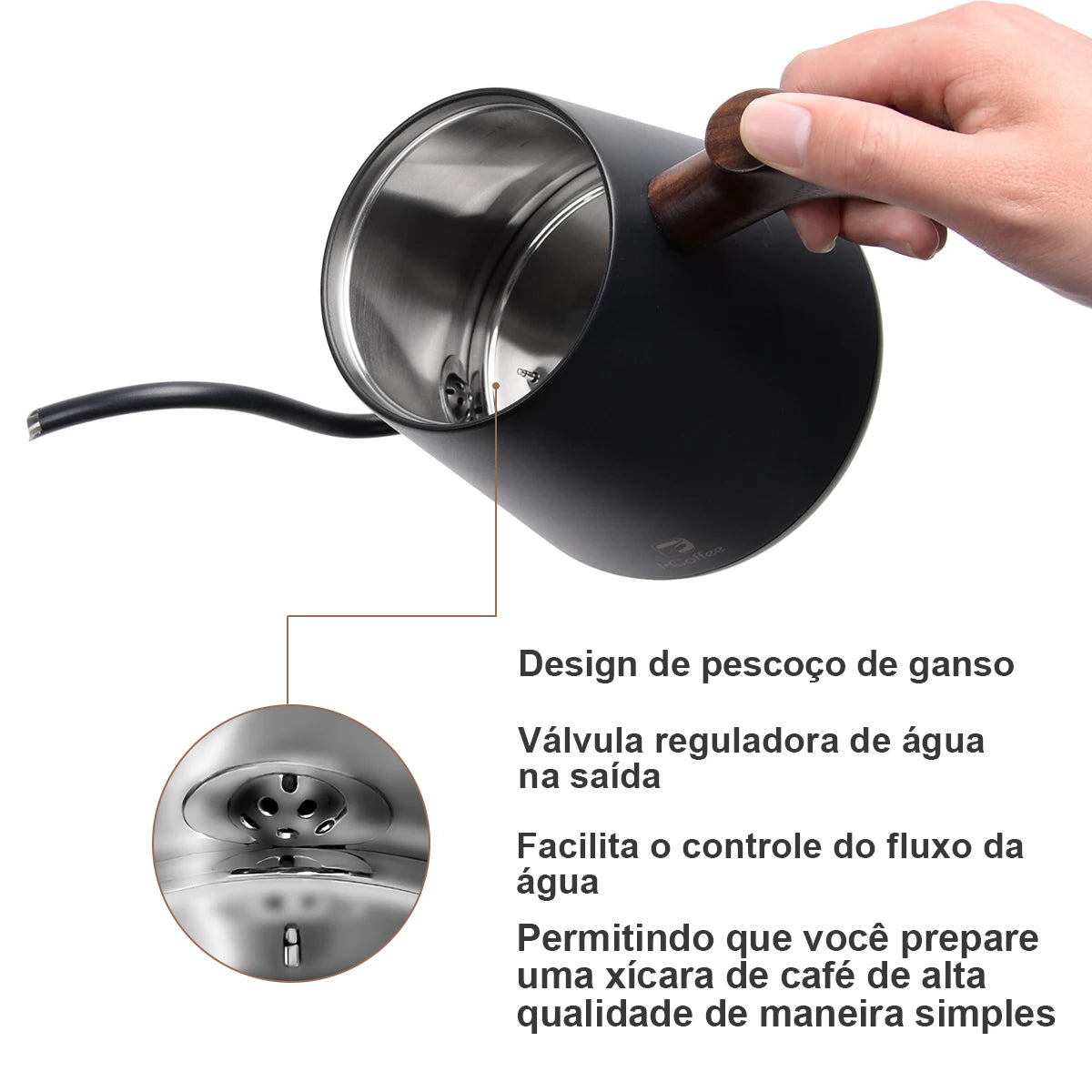 Smart Gooseneck Electric Kettle, Constant Temperature Pot, Hand-Made Coffee Pot 600ML,900W