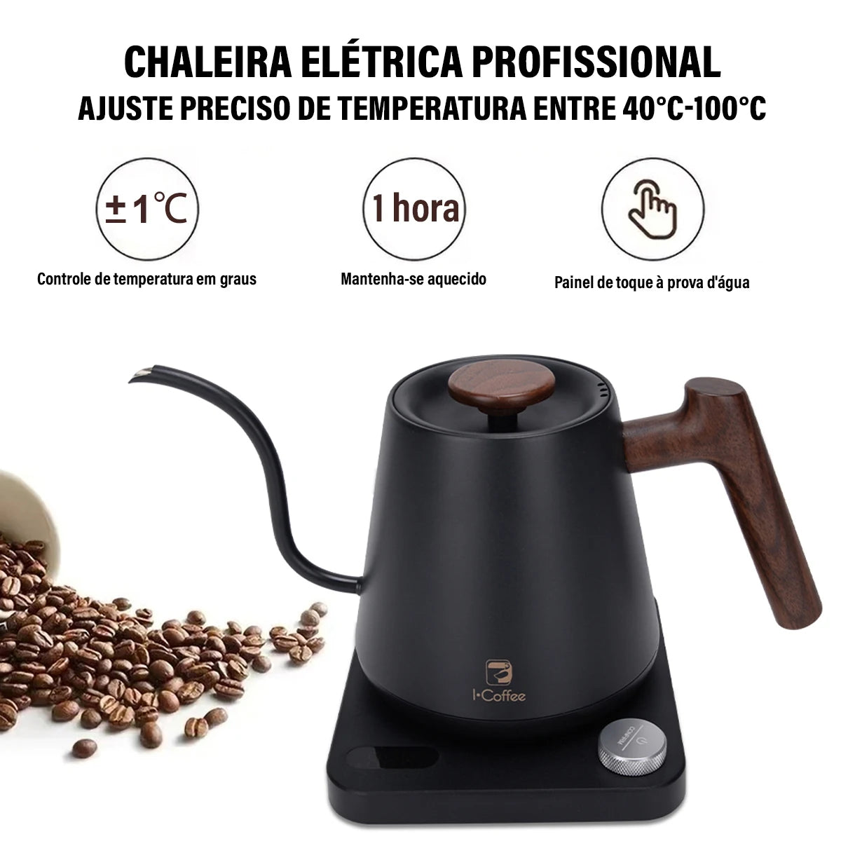 Smart Gooseneck Electric Kettle, Constant Temperature Pot, Hand-Made Coffee Pot 600ML,900W