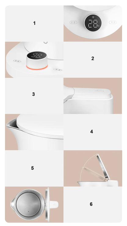 XIAOMI MIJIA Thermostatic Electric Kettles 2 Pro,1.7L,1800W,304 Stainless,Tea Kettle For Hot Water, Coffee & Tea,220V,CN Version