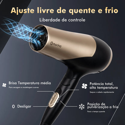 Hair dryer, hair dryer, 110 Hair Dryer V-127V 1900W Black/Golden, electric hair dryer