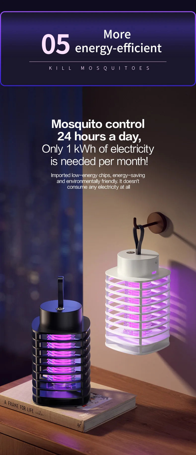 Xiaomi USB Rechargeable Mosquito Killer Lamp Portable Electric Fly Trap Insectkiller Lamp Outdoor Mute Anti Mosquito Lamp Insect