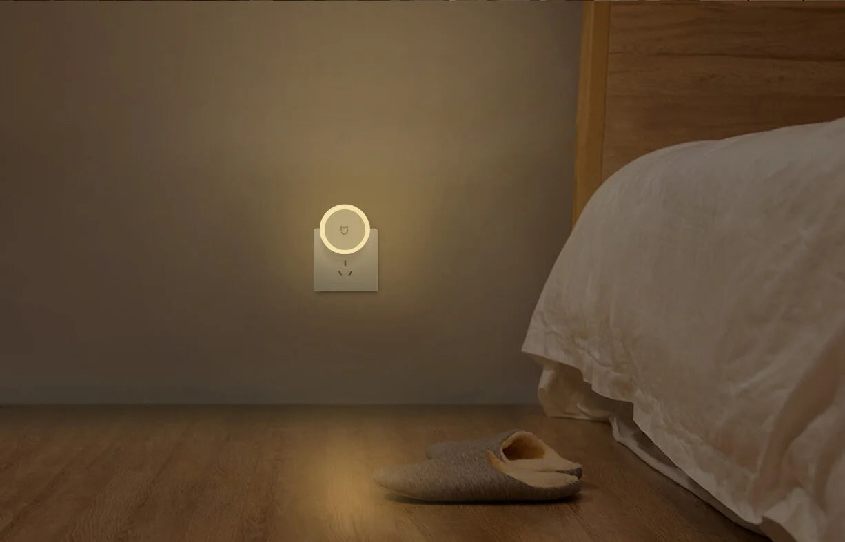 XIAOMI MIJIA Plug-in Night Light With Touch Switch,Chinese Version With Adapter,Light Sensor,Soft Warm Light,Energy-Saving Desig