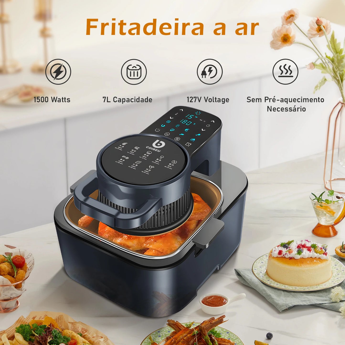 Air Fryer Electric Fryer Air Fryer Fryer Free Shipping Electric Forno127 Volts‎ 1500 Watts Brazil Gift 220V