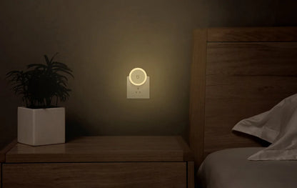 XIAOMI MIJIA Plug-in Night Light With Touch Switch,Chinese Version With Adapter,Light Sensor,Soft Warm Light,Energy-Saving Desig