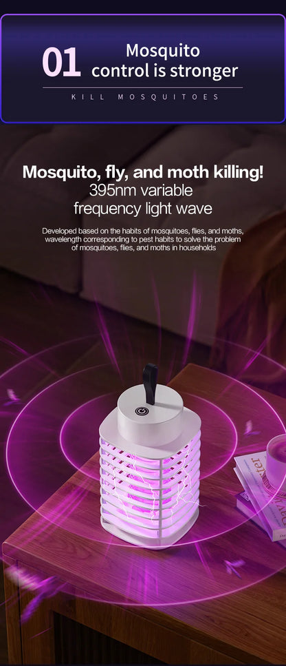 Xiaomi USB Rechargeable Mosquito Killer Lamp Portable Electric Fly Trap Insectkiller Lamp Outdoor Mute Anti Mosquito Lamp Insect