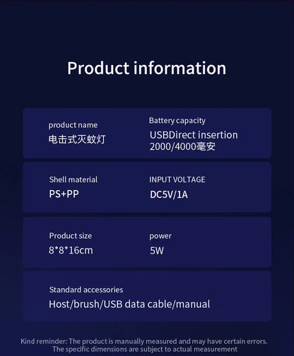 Xiaomi USB Rechargeable Mosquito Killer Lamp Portable Electric Fly Trap Insectkiller Lamp Outdoor Mute Anti Mosquito Lamp Insect