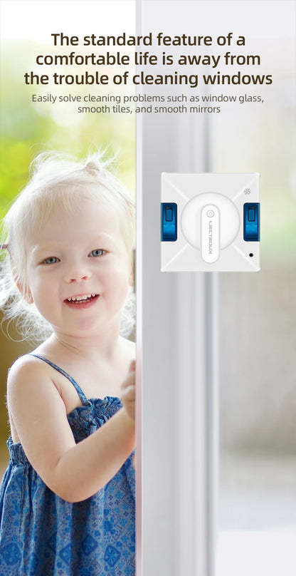 Window Cleaning Robot Liectroux YW509, 4-Way Water Spray,Home Glass Floor Wall Robot Window Cleaner,Laser Sensor,Smart Navigate