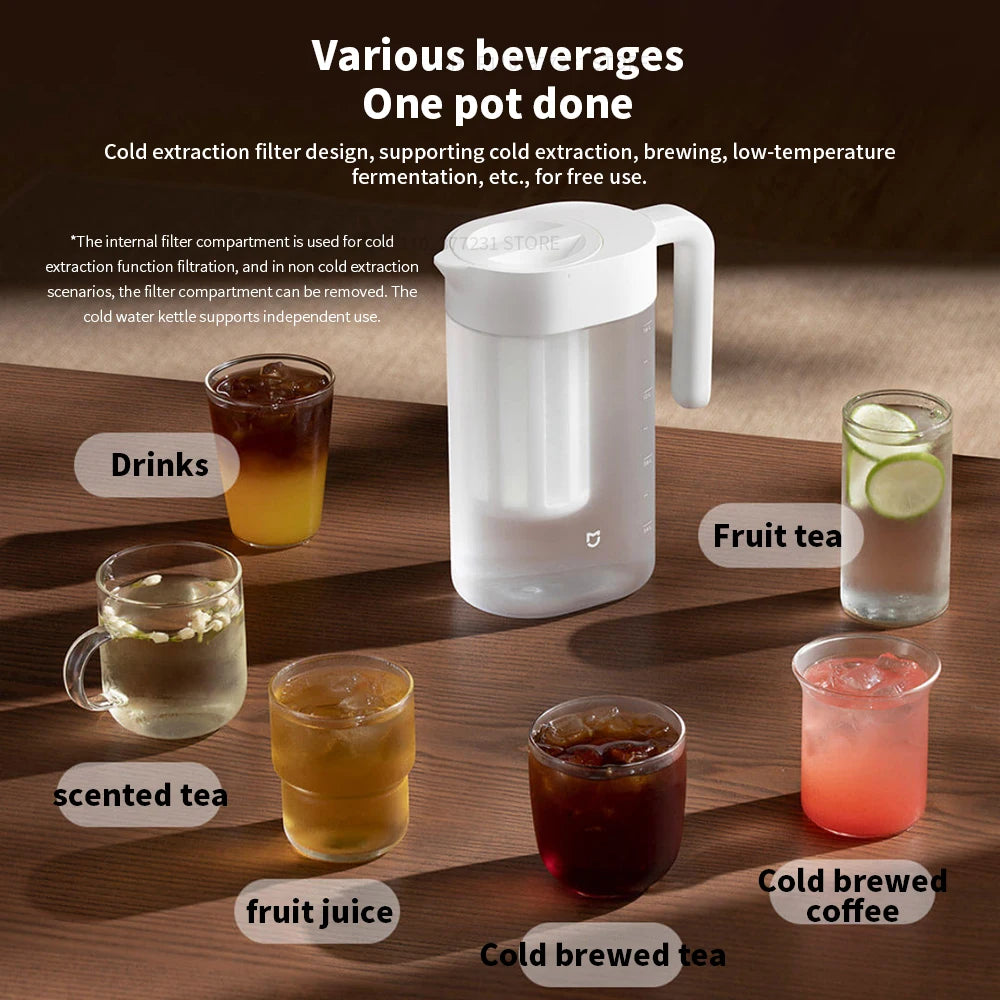 Xiaomi Mijia Large Capacity Cold Water Kettle Iced Beverage Dispenser Refrigerator Cold Juice Drink High Quality Storage Tank