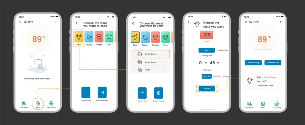 INKBIRD WiFi Sous Vide Machine ISV-101W 1000W Sous Vide Cooker 3D Water Circulation Heating with App Preset Menus For Cooking